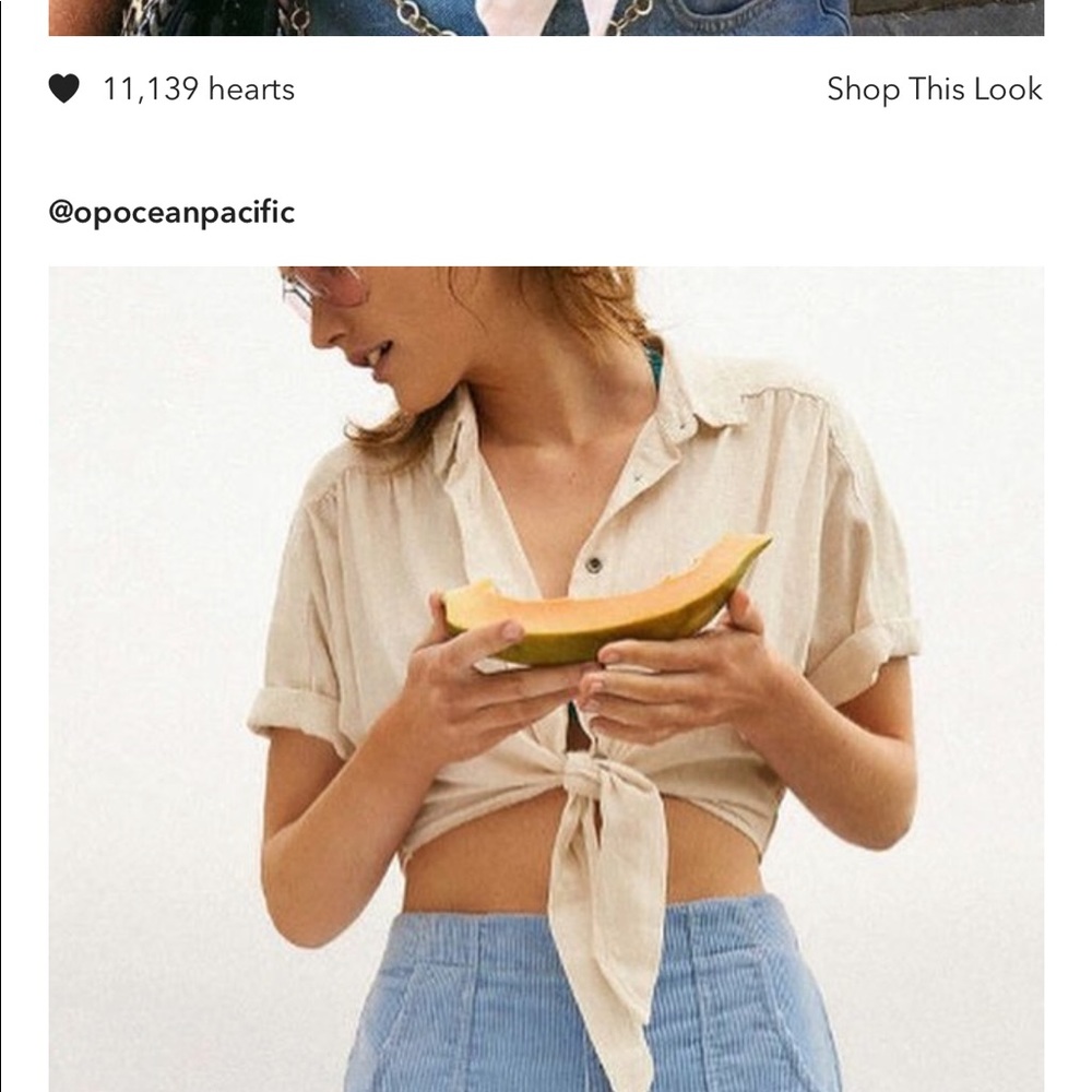 Urban Outfitters front tie crop top